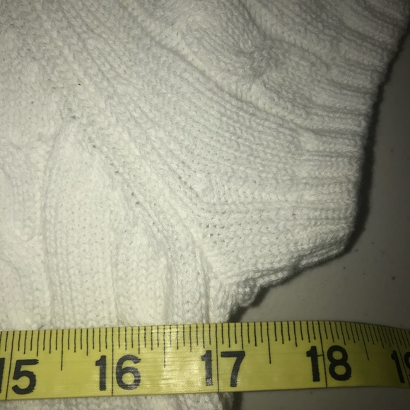 LANDS END WHITE SWEATER SZ LARGE 14 GIRLS - Picture 5 of 6